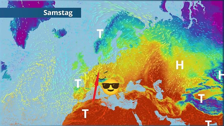 Der Strömungsfilm zeigt: Es wird bald wärmer in Deutschland.