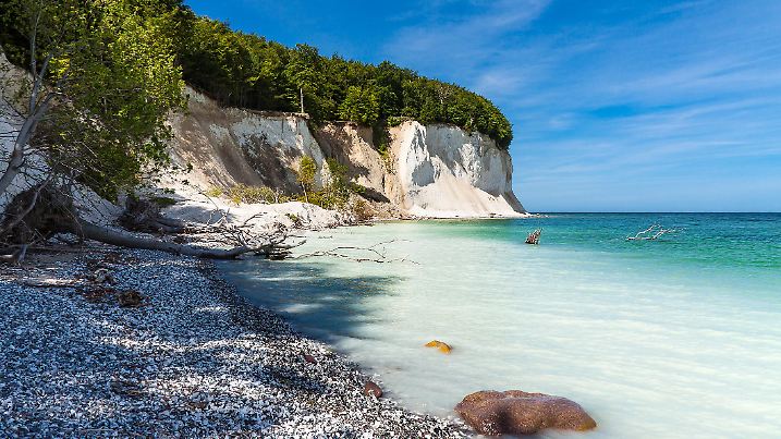 On shore of the Baltic Sea on the island Ruegen, Germany.