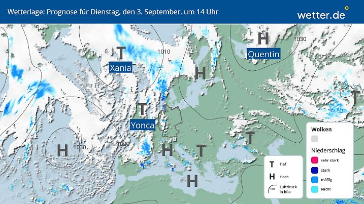 Wetterlage in Deutschland