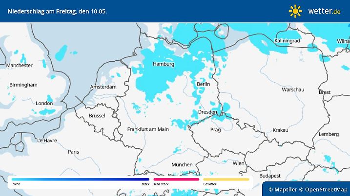 Kein konstanter Hochdruck in Sicht - die Schauer werden wieder mehr.