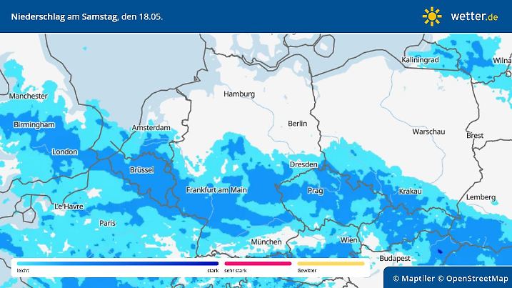 Regenmengen am Samstag, 18.05.2024