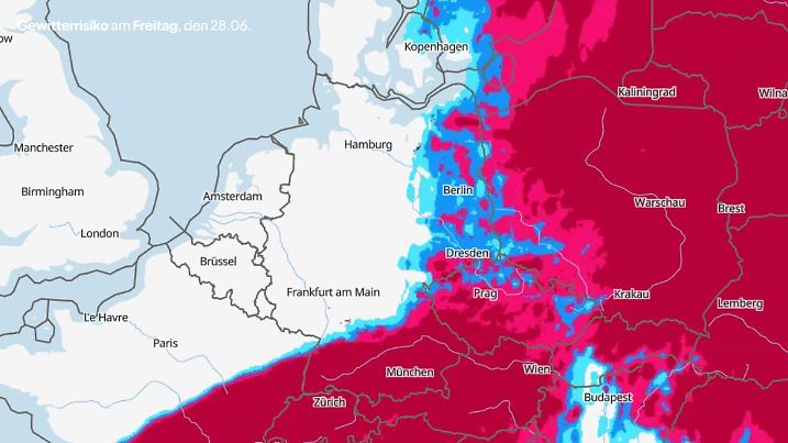 Prognose Gewitter- und Unwettergefahr