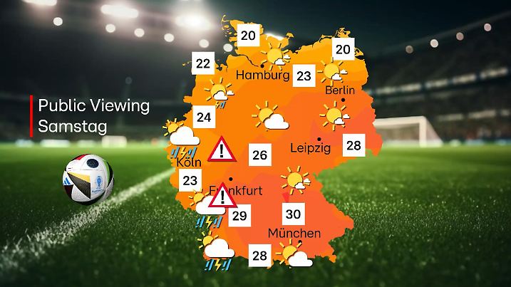 Prognose und Vorhersage für das Public Viewing am Samstagabend