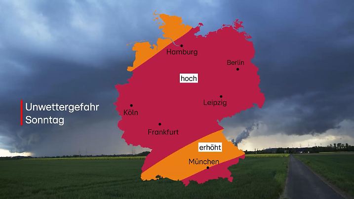 Unwetter am Sonntag