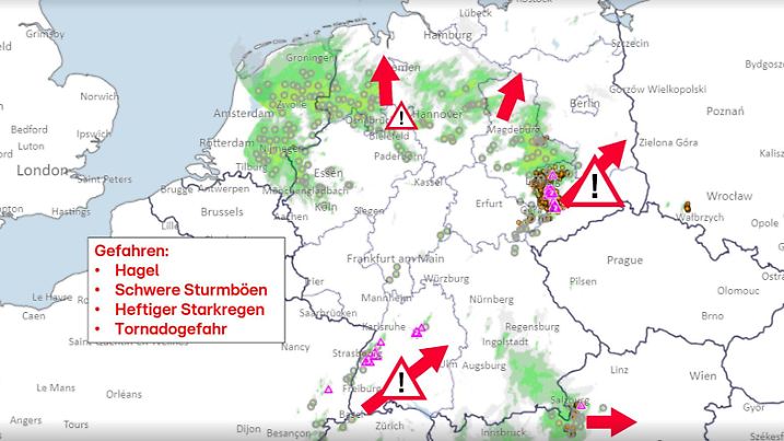 Superzelle über Leipzig