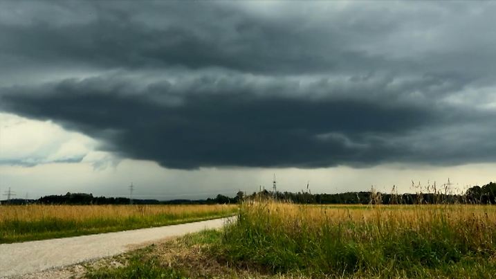 Superzelle im Aufbau über Bayern