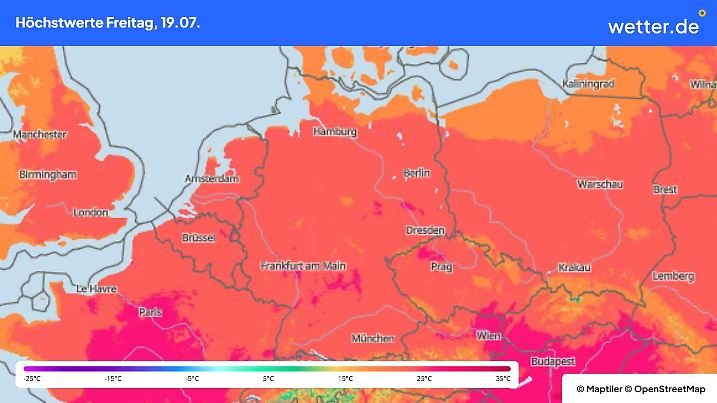 Höchsttemperaturen
