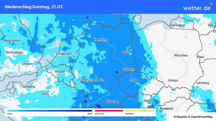 Regen am Sonntag