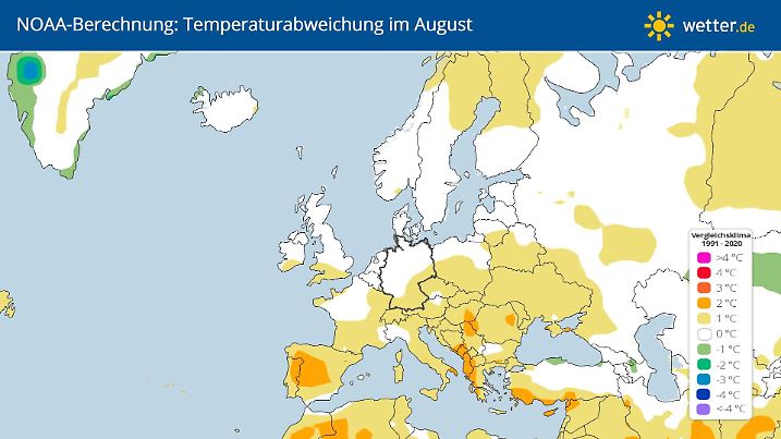 Der NOAA zufolge wird der August nicht extrem, sondern im Durchschnitt normal.