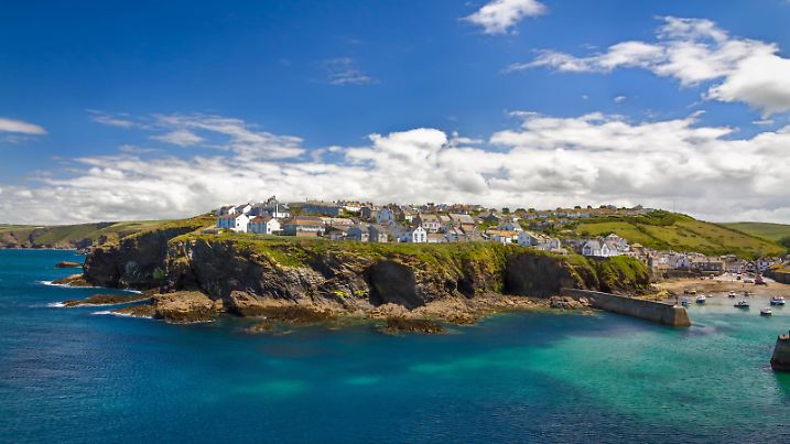 fischerdorf,steilküste,cornwall,port isaac *** fishing village,cliff,cornwall,port isaac r6j-fp3