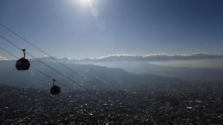 The city of La Paz is pictured on the day that people take part March for Democracy in rejection of the failed coup attempt by the Bolivian armed forces, in La Paz, Bolivia July 12, 2024. REUTERS/Claudia Morales