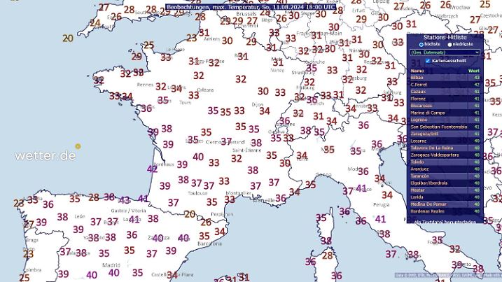 Extreme Hitze trifft Frankreich