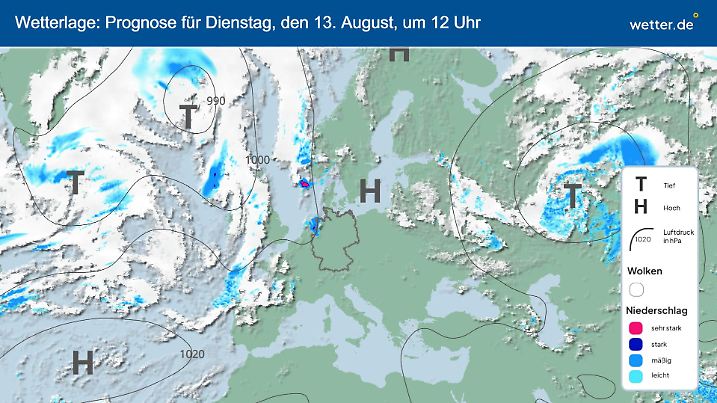 Wetterlage ECMWF dienstag