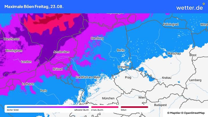 Prognose und Vorhersage Sturm Ursula
