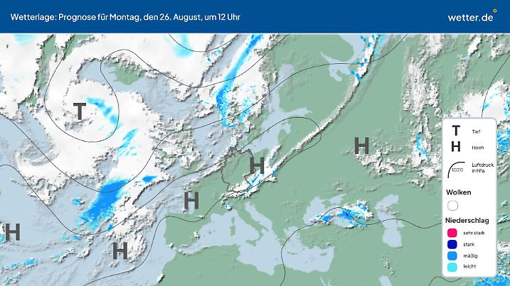 Wetterlage ECMWF montag