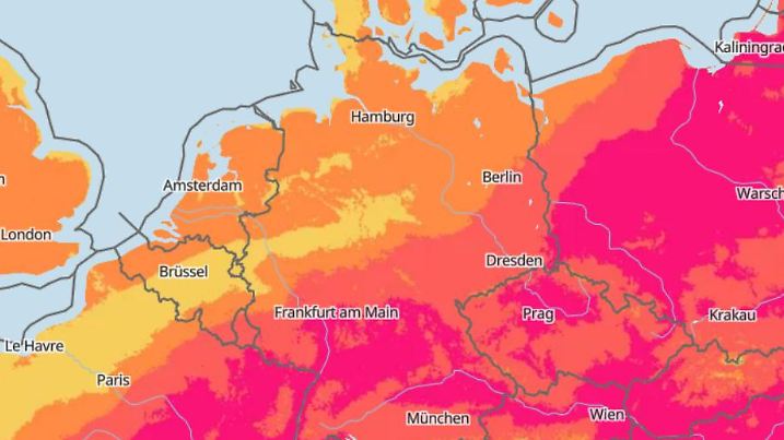 Prognose und Vorhersage für die Höchstwerte am Freitag