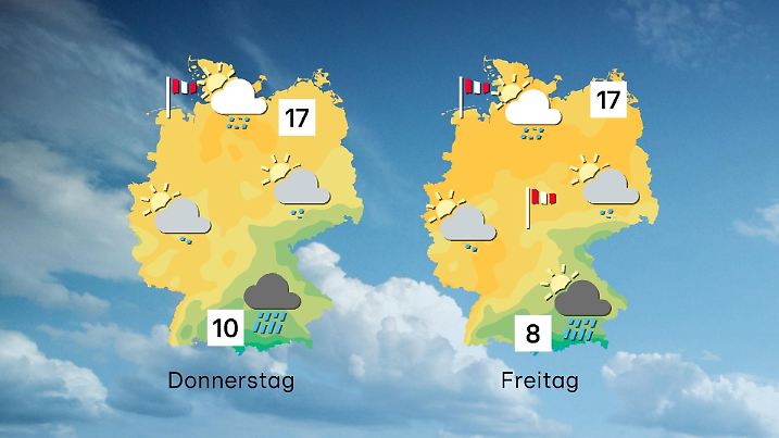 Wettertrend Donnerstag und Freitag: Herbstlich bis sehr herbstlich endet die Woche.