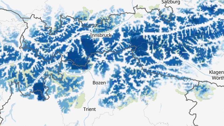 Schneewahrscheinlichkeit für die Alpen