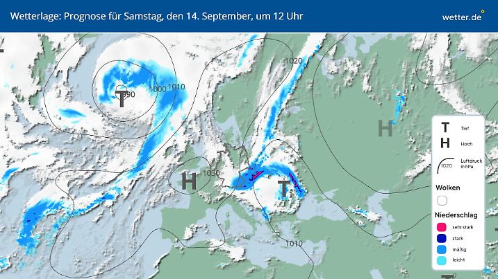 Die Wetterlage am Samstag