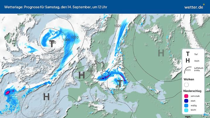 Wetterlage ECMWF samstag