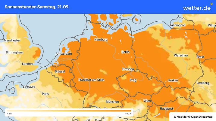 Sonnenstunden am Samstag: Mehr geht kaum.