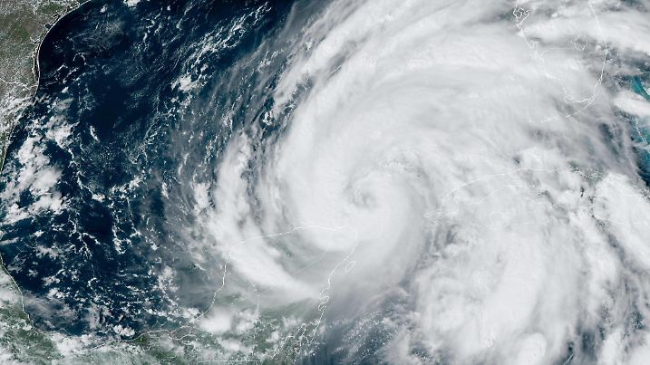 September 25, 2024, East Coast, USA: Helene is strengthening as it moves past Mexico and toward the U.S. Gulf Coast. It became a Category 1 hurricane today before noon and is expected to hit Florida s Big Bend late tomorrow and is expected to become a massive hurricane, potentially powering up to a destructive Category 3 storm. It could have a wind swath of over 400 miles wide and 32 million people are under flood watches. There is a storm surge warning for the Florida Keys and almost the entirety of Florida s west coast, signaling life-threatening inundation over the next 36 hours, with surges expected to reach up to 15 feet, the storm has maximum sustained winds of 80 mph. East Coast USA - ZUMAz03_ 20240925_shm_z03_451 Copyright: xNOAAx
