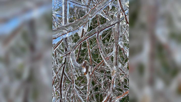 Heftiges Eisregenereignis in der Nähe von Köln.