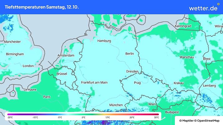 Nach dem Durchzug von Ex-Kirk flutet Polarluft das Land.