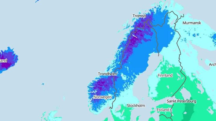 Tiefstwerte Nordeuropa