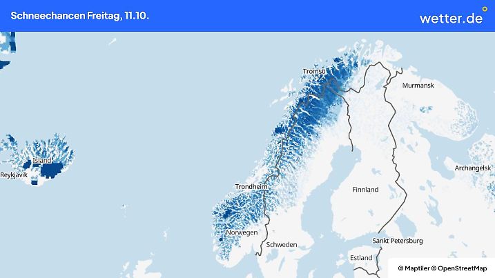 Schneeprognose Nordeuropa