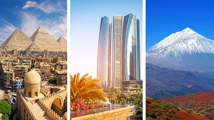 Kairo (Ägypten), Abu Dhabi (Vereinigte Arabische Emirate), Teneriffa