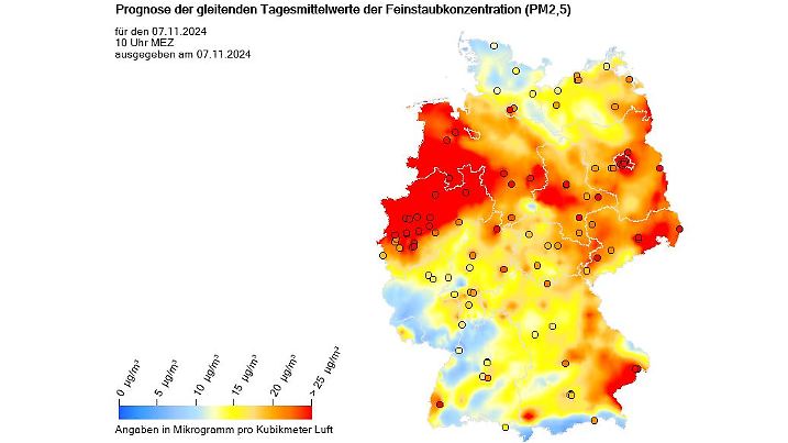 Prognose der Feinstaubkonzentration