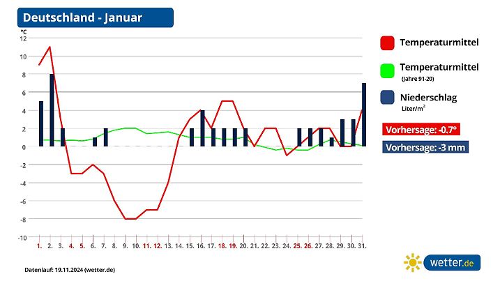 Monatsprognose Januar 2025