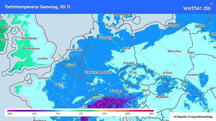 Prognose und Vorhersage Tiefstwerte Deutschland