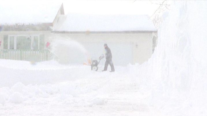Schneemassen in Michigan, USA