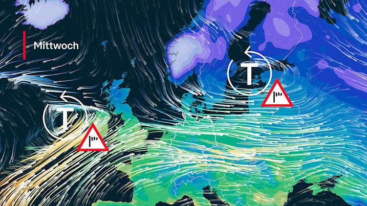 Gleich zwei Winterstürme kommen zum Jahreswechsel auf uns zu