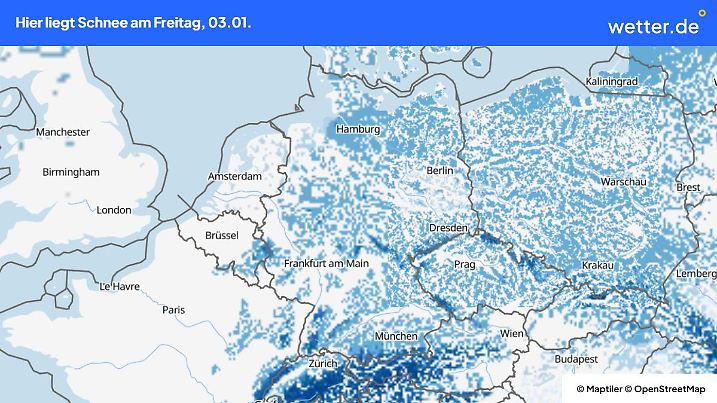 Hier liegt am 3.1.2025 Schnee.