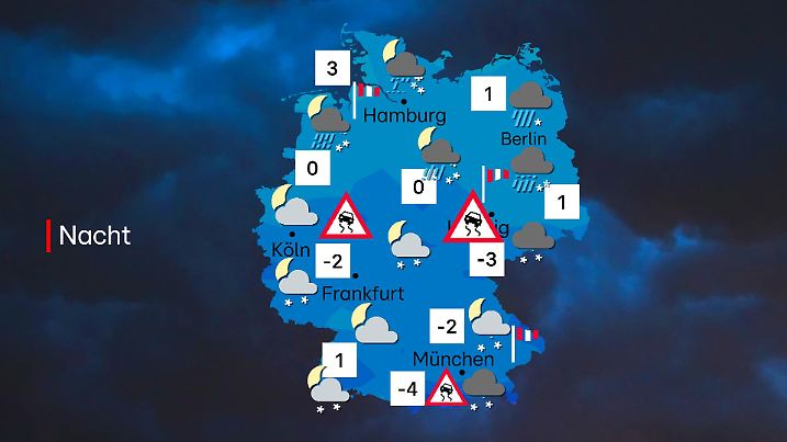 Wetter für die Nacht vom 9. zum 10. Januar 2025