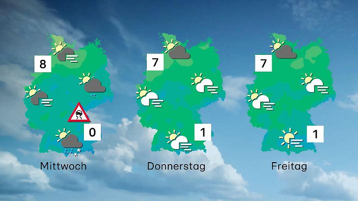 Die aktuelle Drei-Tage-Vorhersage