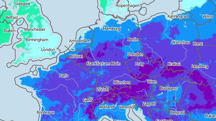 Tiefstwerte in der Nacht zum 14. Januar 2025