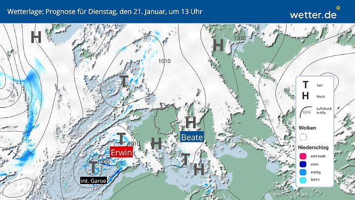 Wetterlage in Deutschland