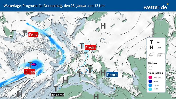 Wetterlage in Deutschland