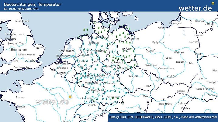 Heute Morgen war es vielerorts frostig, nur im Nordosten nicht.