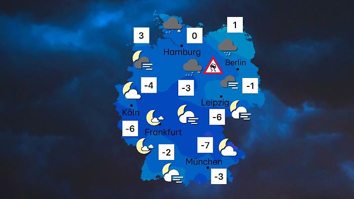 Das Wetter für die Nacht zum Sonntag