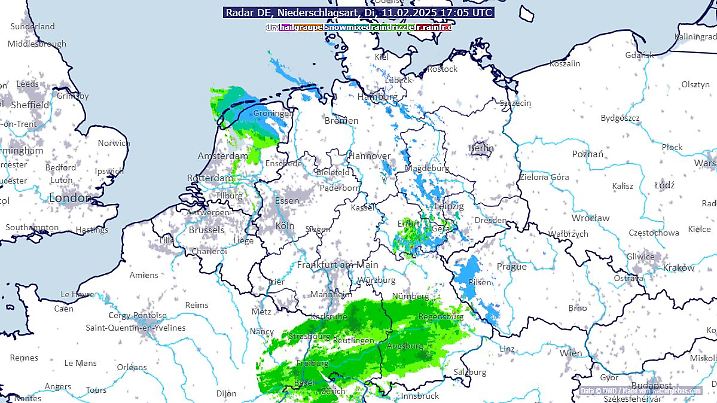 Schnee und Regen