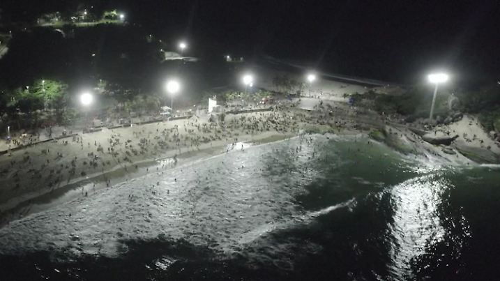 Mond baden in Rio