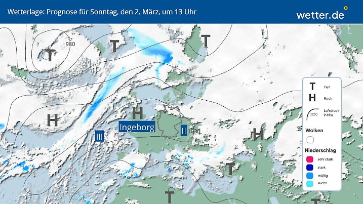 Wetterlage sonntag