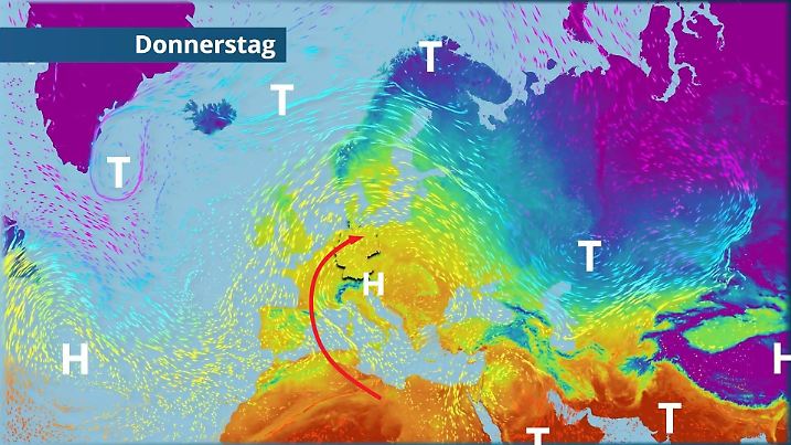 Wüstenstaub kommt mit einer südlichen Strömung nach Deutschland.