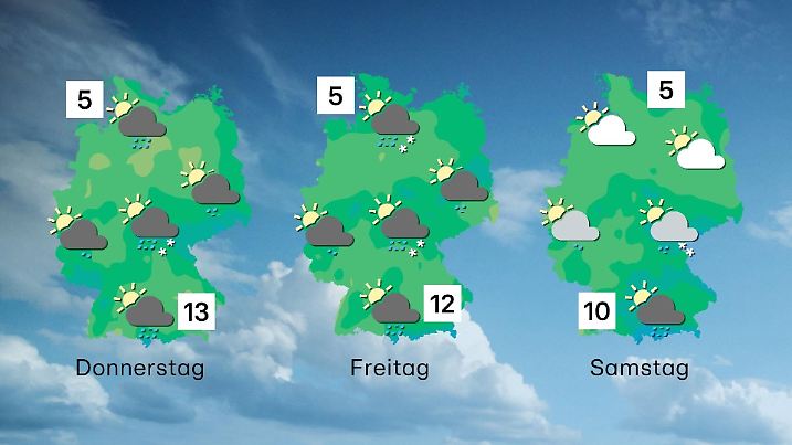 Die aktuelle Drei-Tage-Vorhersage