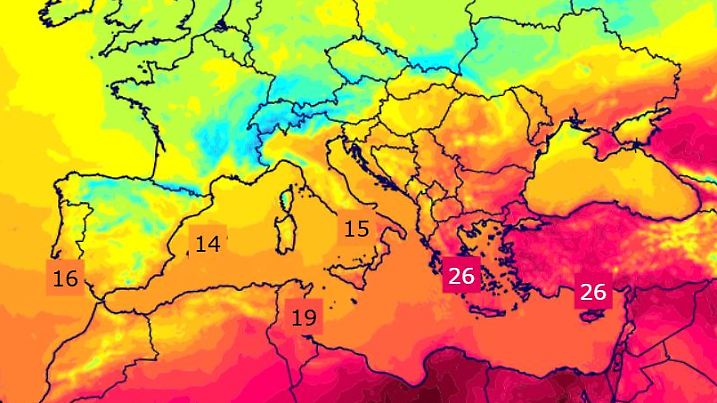 Sommerliche Temperaturen erwarten wir am Sonntag lediglich in Südosteuropa